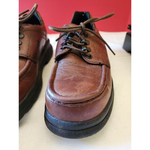 Vintage RED WING BROWN LEATHER STEEL TOE SUPER SOLE SHOES MADE IN USA 6.5 d mens main image 6